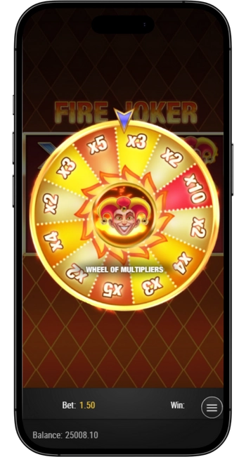 Wheel of Multipliers Fire Joker